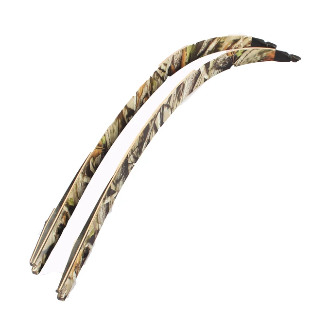 US $72.37 Pair 60Lbs Recurve Limbs Black Camo Color F166 Outdoor Archery Shooting Hunt