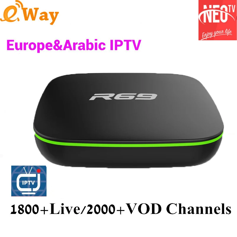 

Allwinner H2 R69 4K French Smart Box TV Android 7.1 1800+NEO Pro Europe France Arabic Belgium Tunisia Morocco 2G 16G Media Box