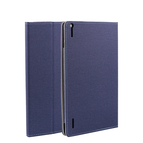 Нескользящий кожаный чехол-книжка с горизонтальной текстурой для CHUWI HI 9 Plus 10,8 дюйма с трехслойным держателем - Цвет: Синий