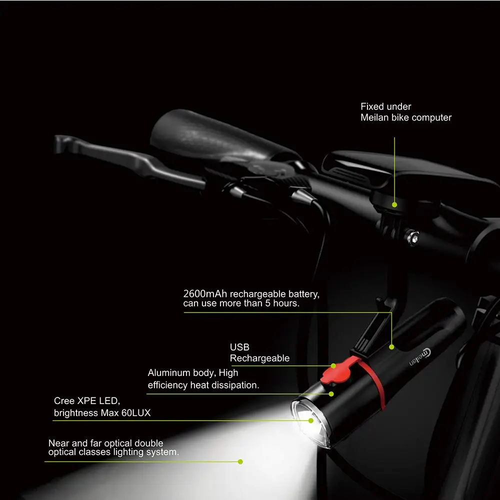 Велосипедный передний светильник, перезаряжаемый велосипедный светильник, водонепроницаемый для велоспорта