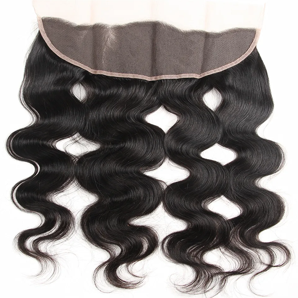 

Karizma Remy Hair Body Wave Lace Frontal 13"X4" Free Part Closure 100% Human Hair Natural Color 10-18inch