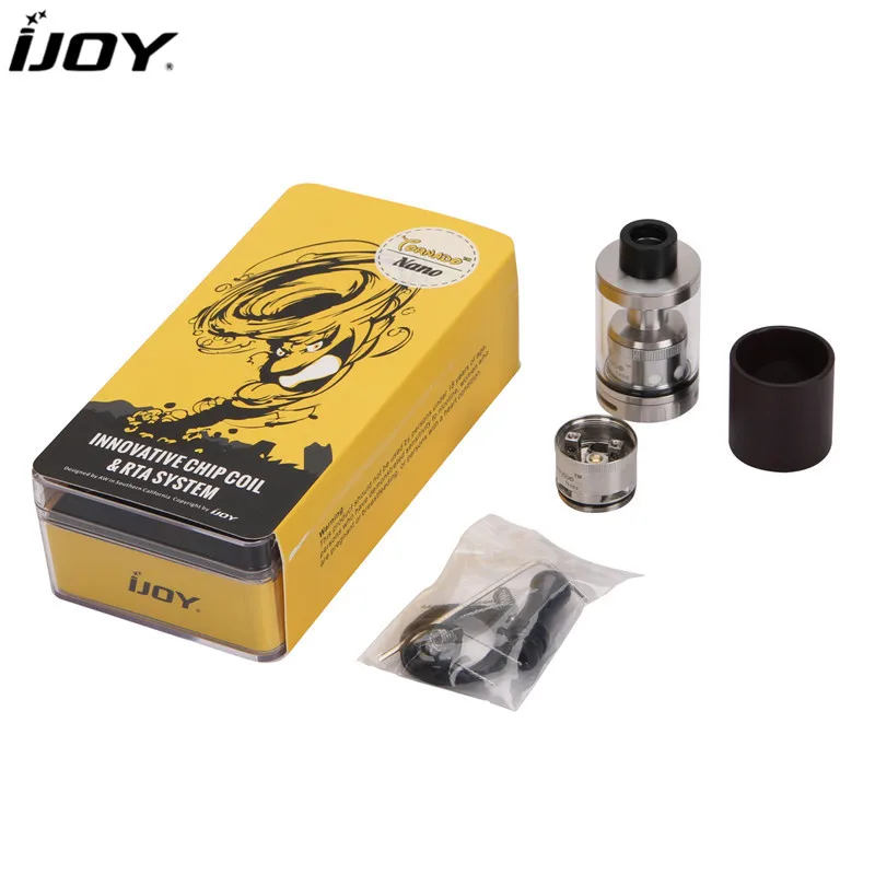 100% оригинал IJOY Tornado Nano RTA распылитель 4 мл Vape танк с 0.3ohm чиповой катушкой подходит