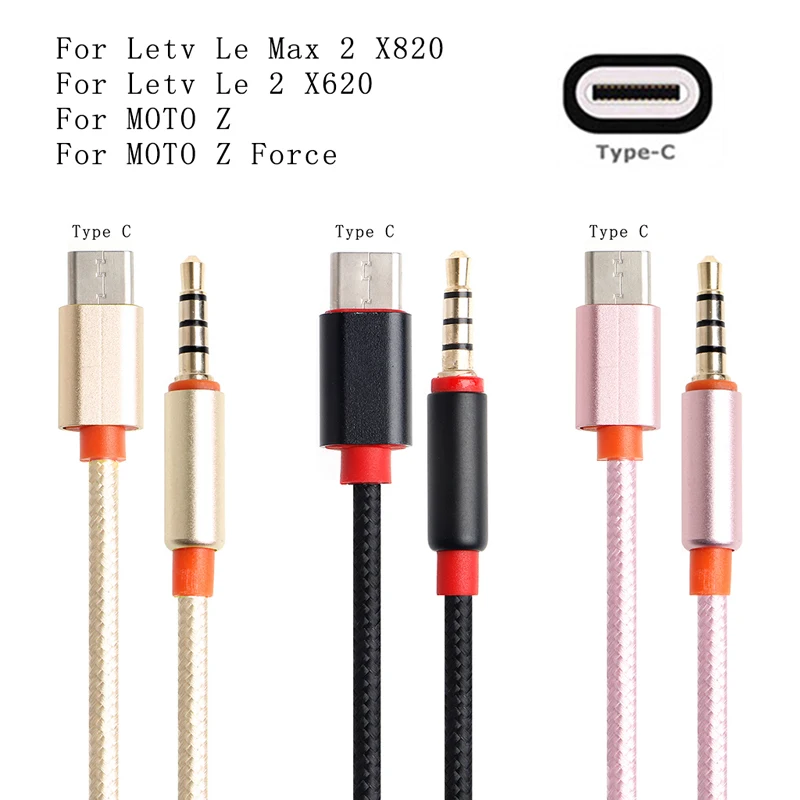 USB 3,1 type C Мужской до 3,5 мм Мужской наушник аудио вспомогательный конвертер Кабель-адаптер для MOTO Z/Z Force/Letv Le Max 2X820/2 Pro hyq