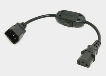

Free Shipping!!! PW-100 UPS PDU power cord / IEC C14 C13 male and female extension cord / with 10A independent switch