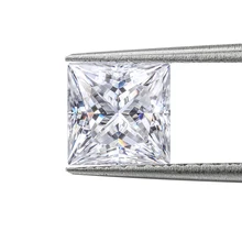 Для Золотого обручального кольца 9x9 мм 4 карата EF цвет Принцесса cut VVS лучшее качество свободные муассаниты камень алмаз