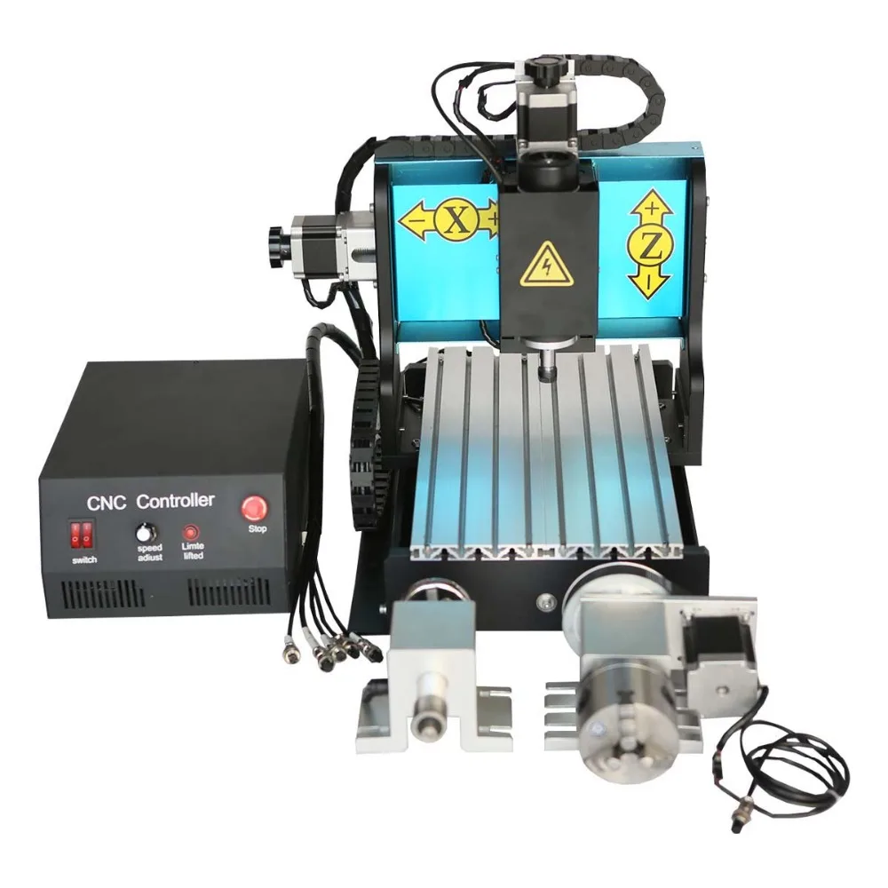 

JFT cnc 3020 router 600w 4axis Parallel  Port Household Water Cooling Spindle Ball Screw Metal Etching Machine Engraving Tools