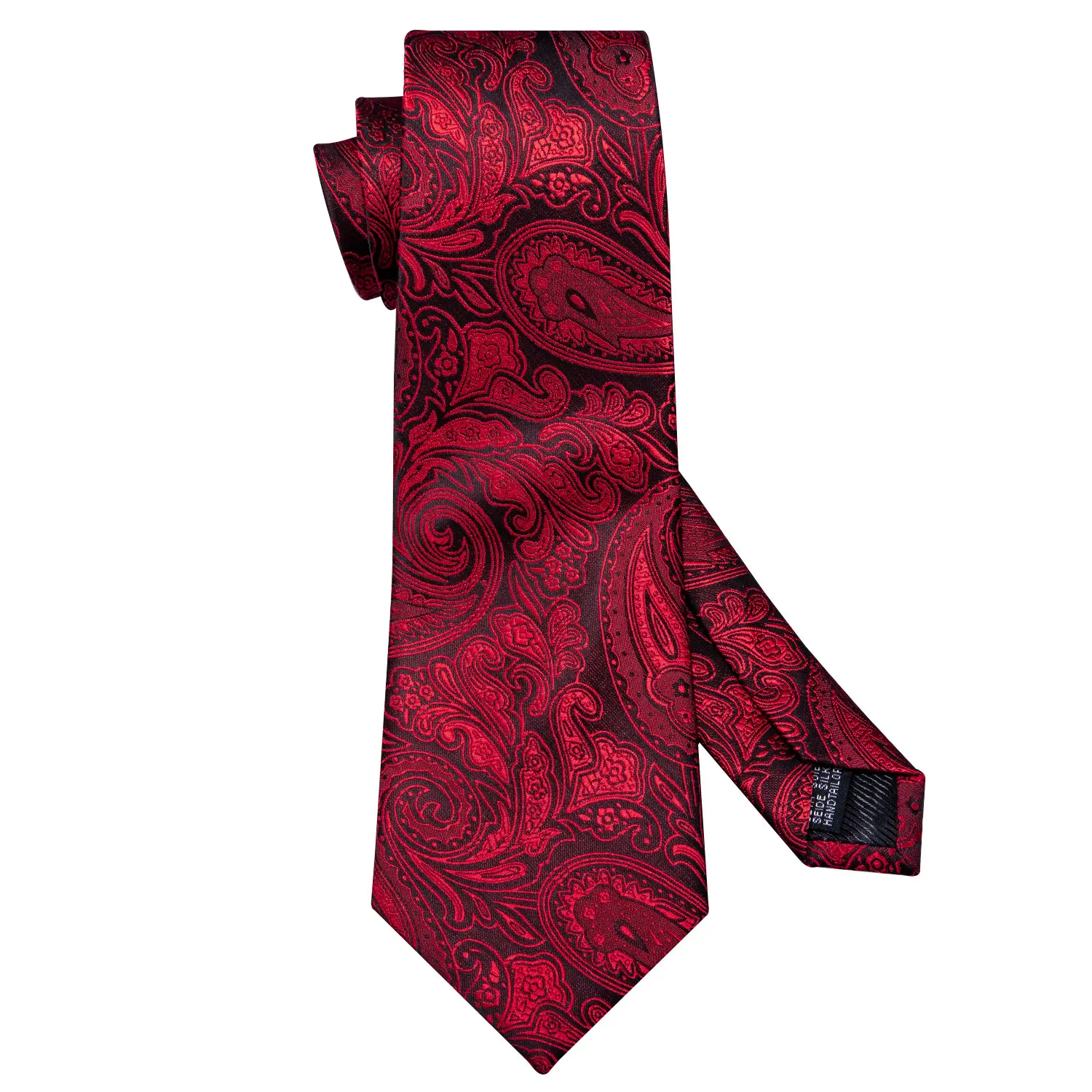 Мужской свадебный галстук, красный шелковый галстук "пейсли", 4 шт., бутоньерка, носовой набор, Барри. Ван, модные дизайнерские галстуки на шею для мужчин, Прямая поставка