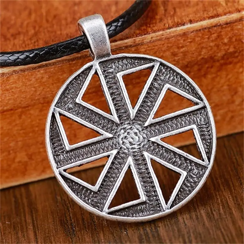 

Slavic Kolovrat Pendant Necklace Stars Amulets and Talismans Viking Jewelry Necklaces 1pc