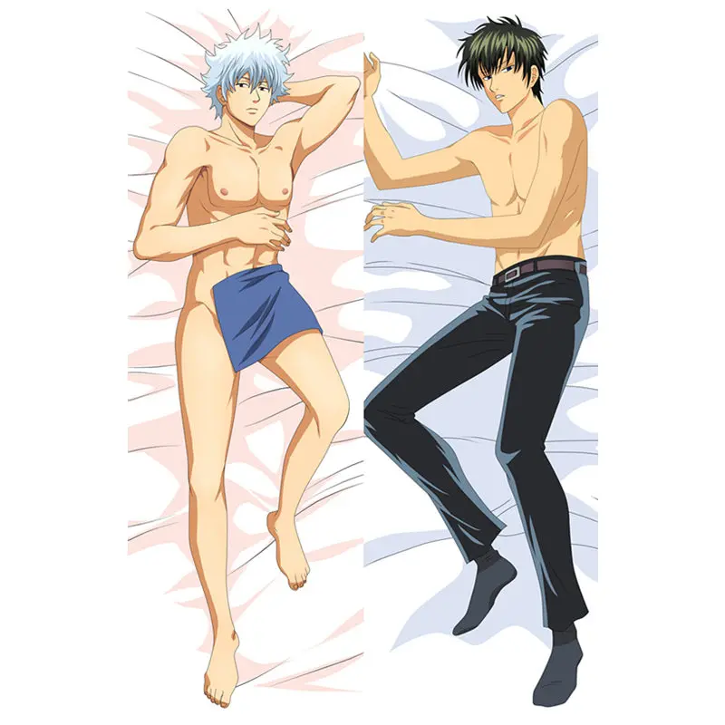 Аниме "гинтама" наволочка Sakata Gintoki Dakimakura Чехол для крутых мальчишек 3D двухсторонняя постельное белье облегающие жизнь тела подушку Чехол gt02a - Цвет: 2WAY