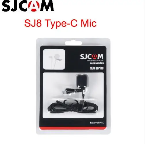 Оригинальные аксессуары SJCAM внешний микрофон типа C для SJCAM SJ8 Pro/SJ8 Plus/SJ8 Air Sports Action camera pro yi 4k