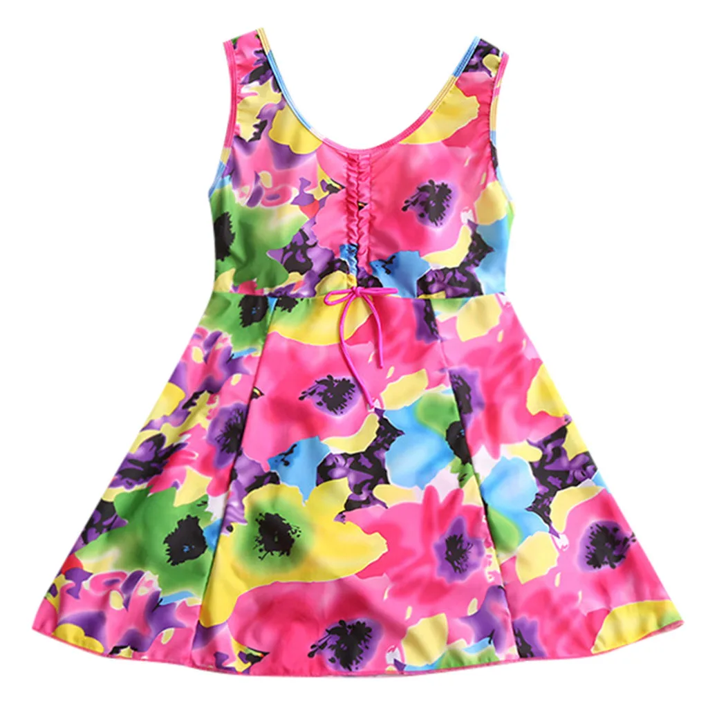 

KANCOOLD Womens Strapless One Piece Swimsuit Summer Multicolor Printing Swimwear Sexy Plus size Bathing Beach Polyester Suit