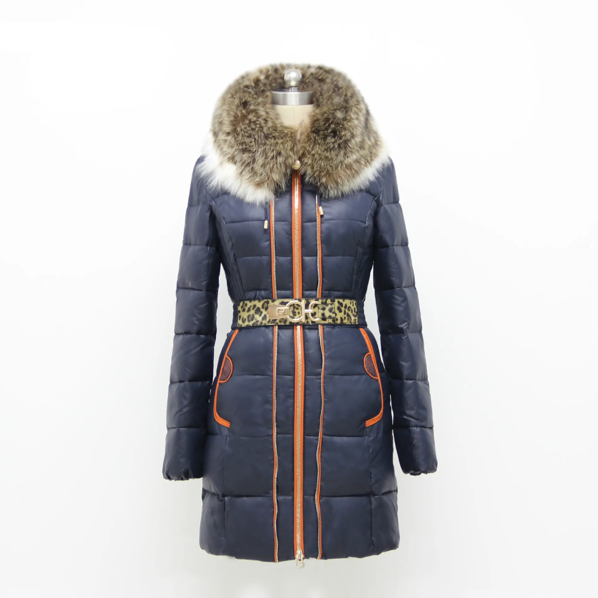 Womens Winter Jackets And Coats 2016 European High end Waist Slim Size Ladies Ultra Long Collar