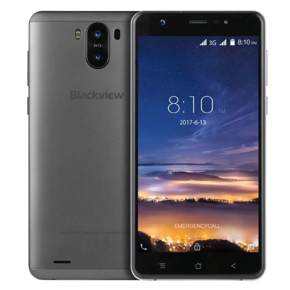 Blackview R6 Lite Dual Rear Cameras Mobile Phone 5.5 inch QHD MTK6580 Quad Core Android 7.0 1GB+16GB 8MP Cam 3G WCDMA Cellphone