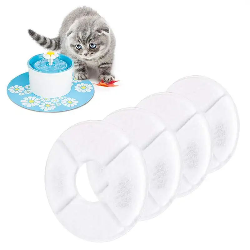 

4pcs/Set Pet Dogs Fountain Water Feeder Activated Filter Carbon Cats Automatic Product Feeding Replace Accessories Cat