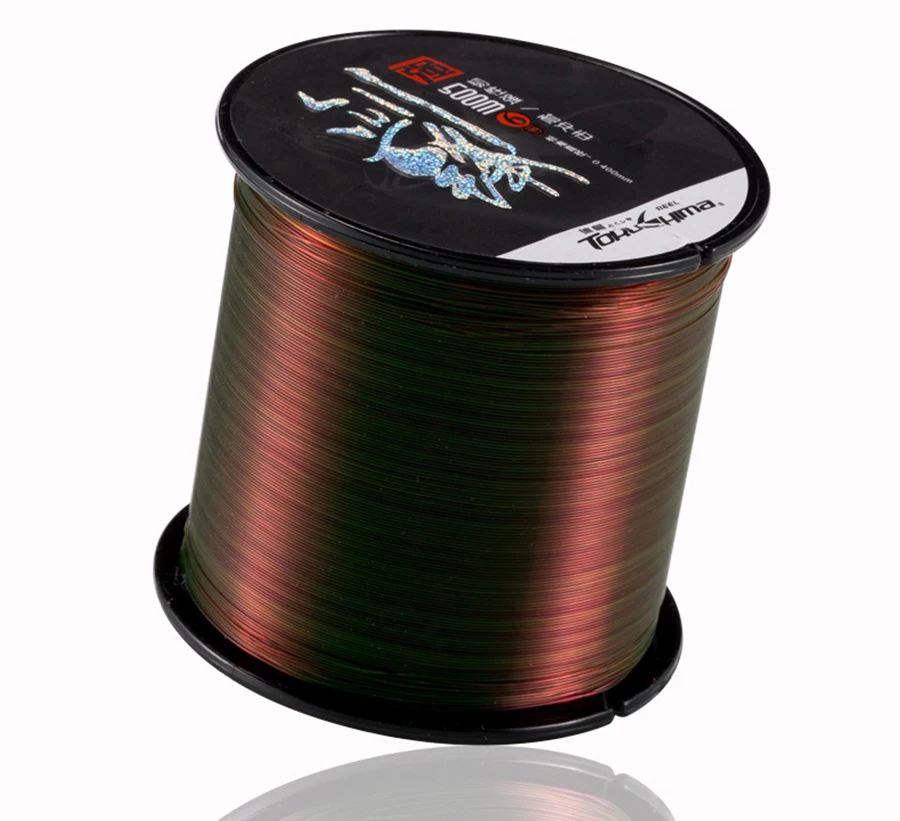 Fishing Line 500 Meters Parallel Roll Main Nylon Line Fishing Abrasion Resistance Transparent Color Coated Roll Nylon Thread Lure Strong Mono