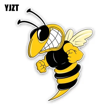 

YJZT 13.2CM*16.2CM A Ferocious Bee PVC Sticker Car Originality Decal 12-300612