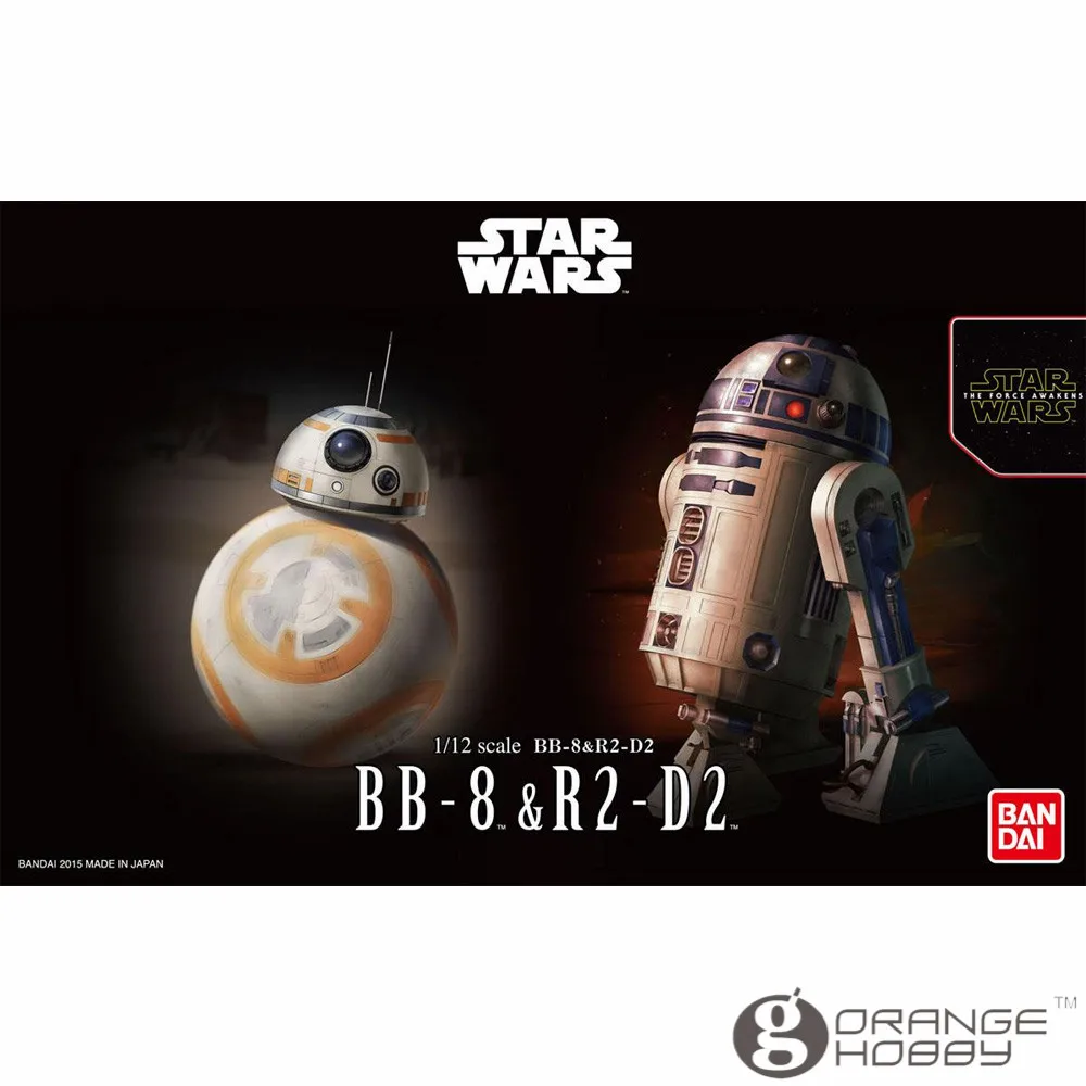 OHS Bandai Звездные войны TFA 1/12 BB-8 и R2-D2 сборные модели комплекты oh