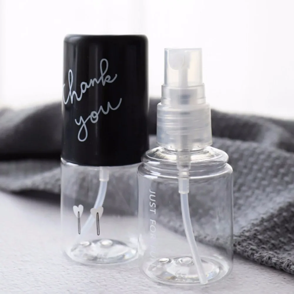 

30ml Minimalist Letters Nordic Style Cylinder Portable Plastic Spray Bottle Fine Mist Empty Sprayer Cosmetics Refillable Bottle