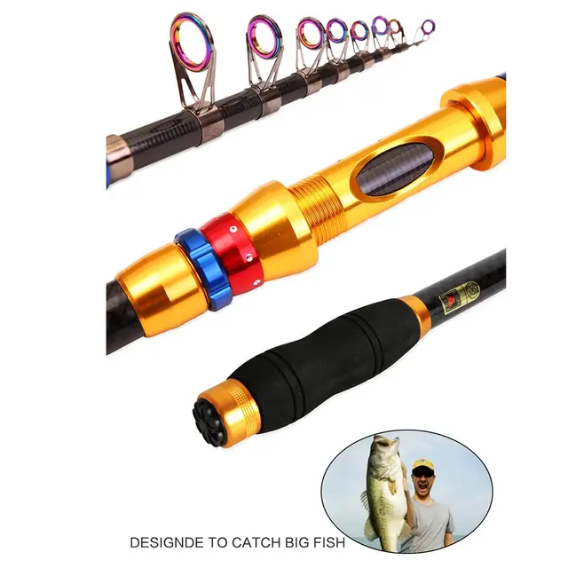 Special Price Carbon 1.8/2.1/2.4/2.7/3.0M Telescopic Fishing Rod Spinning Fish Hand Portable Tackle Sea Rod ALS88