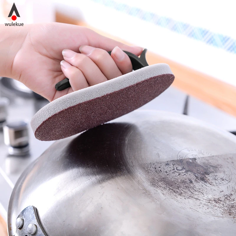 

Creative Magic Sponge Eraser Washing Brush Plastic Handle Tiles Brush Wash Pot Clean The Kitchen Accessories
