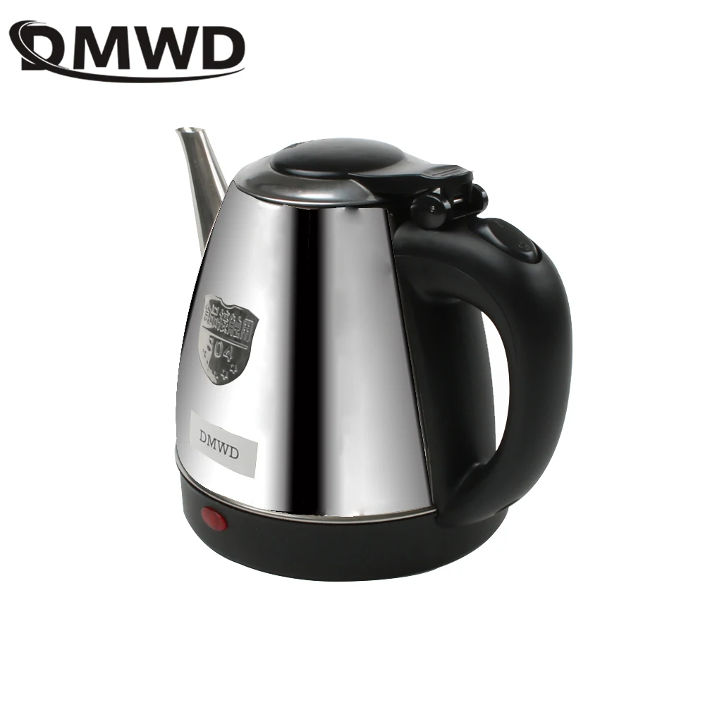 DMWD 1.2L мини Электрический чайник Автоматическое отключение питания портативный кипящий горшок из Нержавеющей Стали Мгновенный нагрев горячей воды Bolier чайник