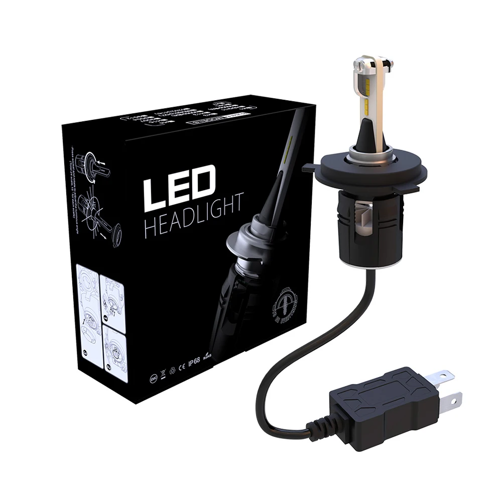 Автомобильные фары H7 LED H4 H1 H11 H3 H13 H27 880 9006 9007 24 Вт 12В 24В светодиодные d1s d2s d3s d4s 5202