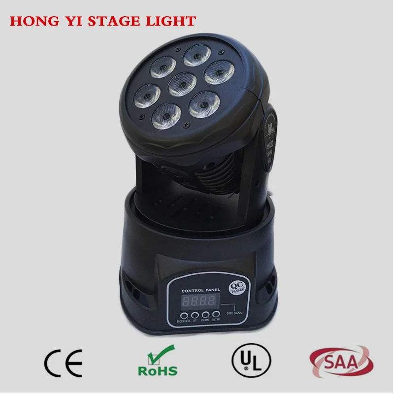 

LED Moving Head Light Wash 7x12W RGBW 4in1 DMX 14Channels stage light DJ Night club Party 2pcs/lot
