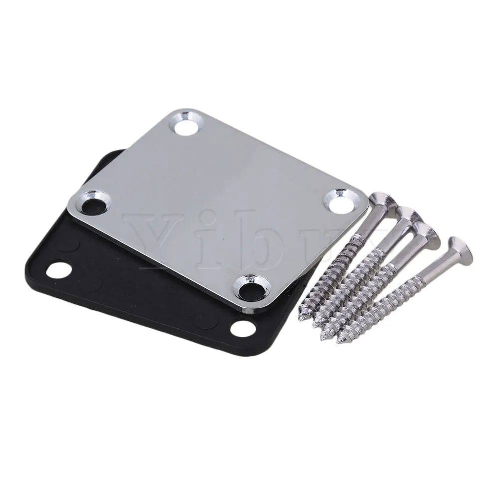

Yibuy Chrome Neck Plate w/ Screw For Guitar