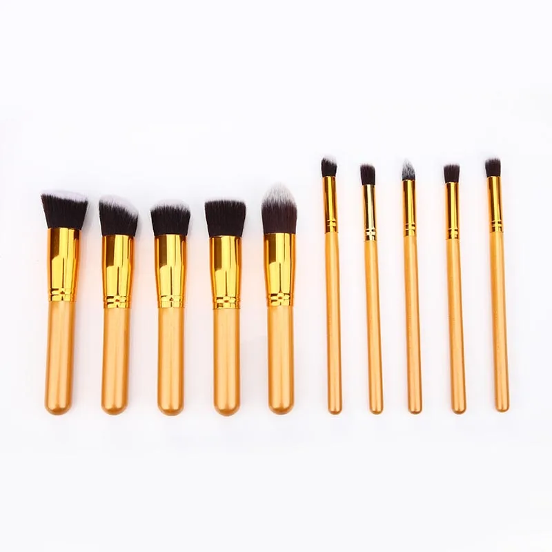 

10 pcs makeup brush tools Premium Synthetic Makeup Brush Set Cosmetics Foundation blending blush
