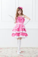 Halloween font b cosplay b font Costumes princess dress girl wonderland costume pink Princess Dress Wonderful
