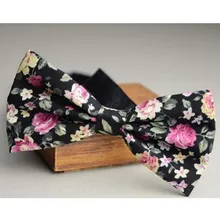 Черный деревенский винтажный цветочный бизнес повседневный мужской галстук-бабочка для жениха галстук-бабочка на свадьбу модный галстук-бабочка