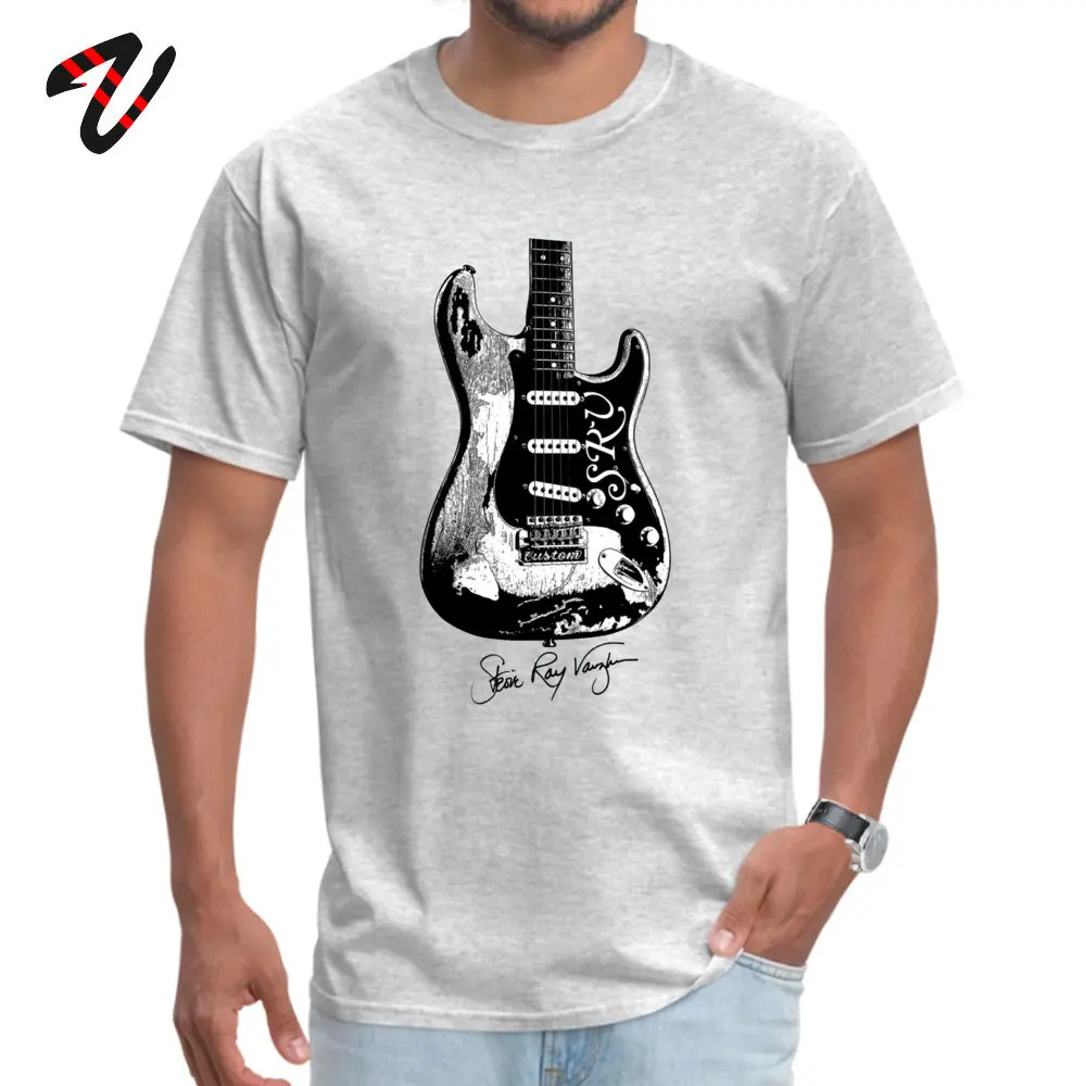 Normal Tshirts Funny Short Sleeve 2019 Newest O-Neck All Cotton Tees Normal Sweatshirts for Adult Summer Fall Drop Shipping Stevie Ray Vaughan Guitar Blues Rock legend grey