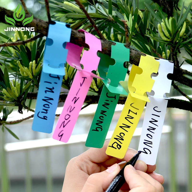 

100pcs PVC Waterproof Ring Set Label Plant Label Gardening Label Plastic Orchid Label