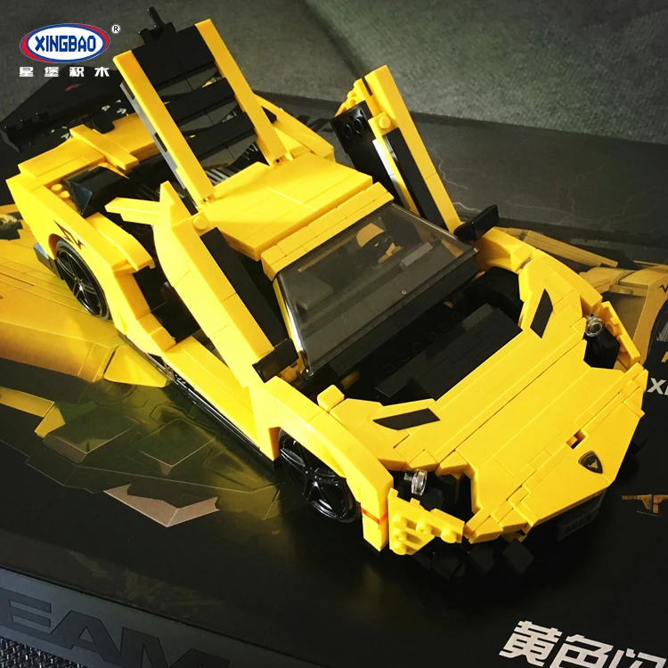 

XINGBAO Building Blocks Self-Locking Bricks 03008 Lamborghinii Super Veloce Racing Car Super Champion Gift For Children No Box