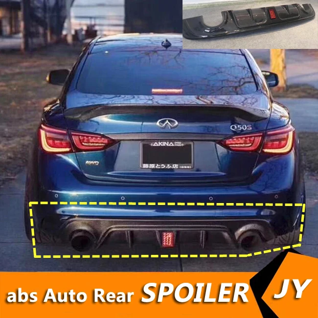 

For Q50 ABS Rear Bumper Diffuser Bumpers Protector For 2018-2019 Infiniti Q50 Body kit bumper rear lip rear spoiler