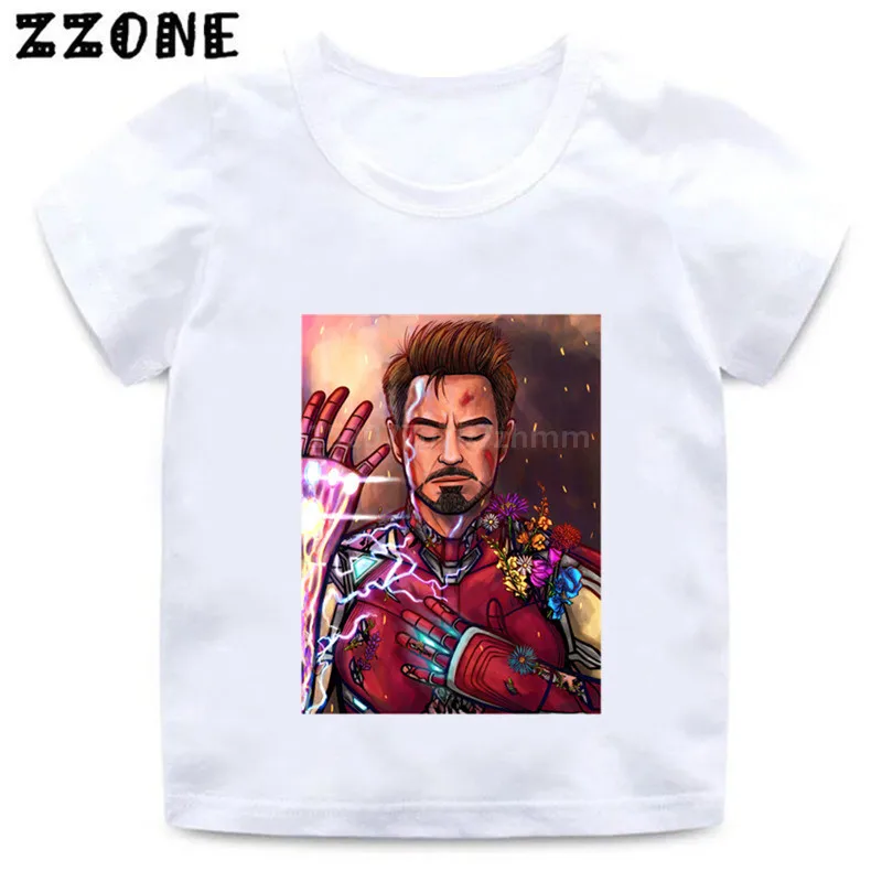 

Boys/Girls Avengers Endgame Iron Man Stark Print T shirt Kids Marvel Funny Clothes Children Summer O-Neck Baby T-shirt,HKP5286