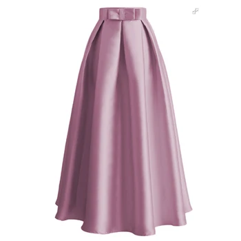 

Plus Size Long Skirts Jupe Longue Femme Abaya Dubai Turkish Pleated High Waist Skirt Women Faldas Mujer Moda 2019 Maxi Skirt