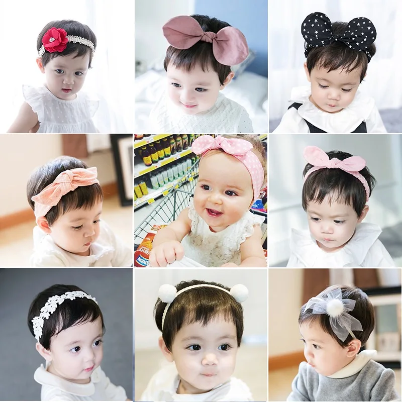 

Kid Bohemian fashion hair accessories printed cross hair band Baby Unisex Print Knot Cross Headband Baby Hair Accessories