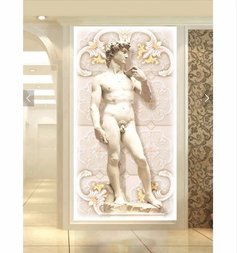 Beibehang украшения дома обои 3D HD Фреска художественный фон Обнаженная Давид покрытия настенная живопись для гостиной европейские обои