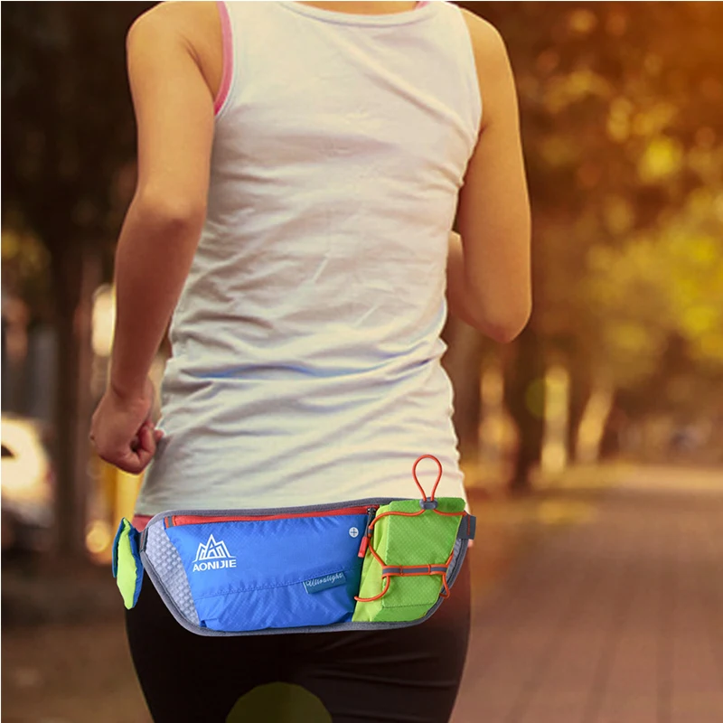 AONIJIE Unisex cintura bolsa al aire libre práctica de senderismo de Fitness ligero hidratación cinturón botella de agua de bolsa BOLSA DE CADERA