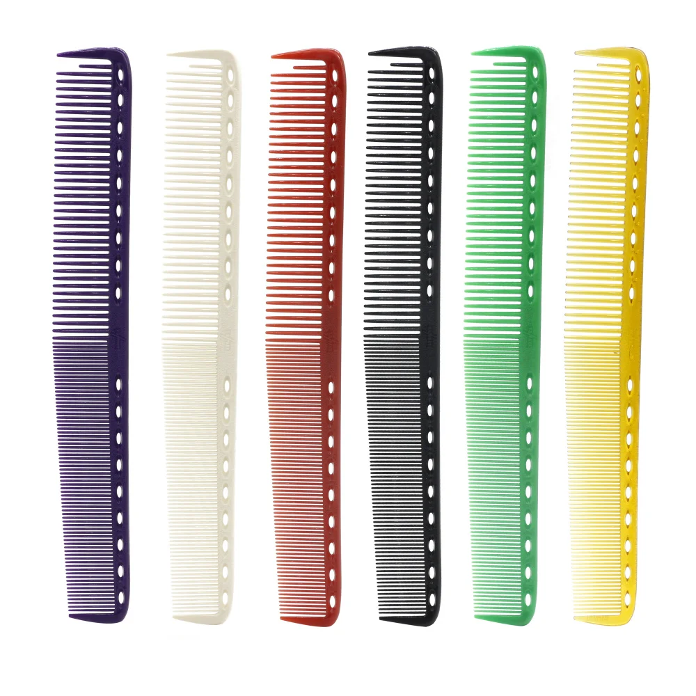 

23cm 6 Colors Available Japan Hairdressing Cut Comb Professional Barber Comb For Hairstyling Durable Resin Haircut Comb 6PCS/Lot