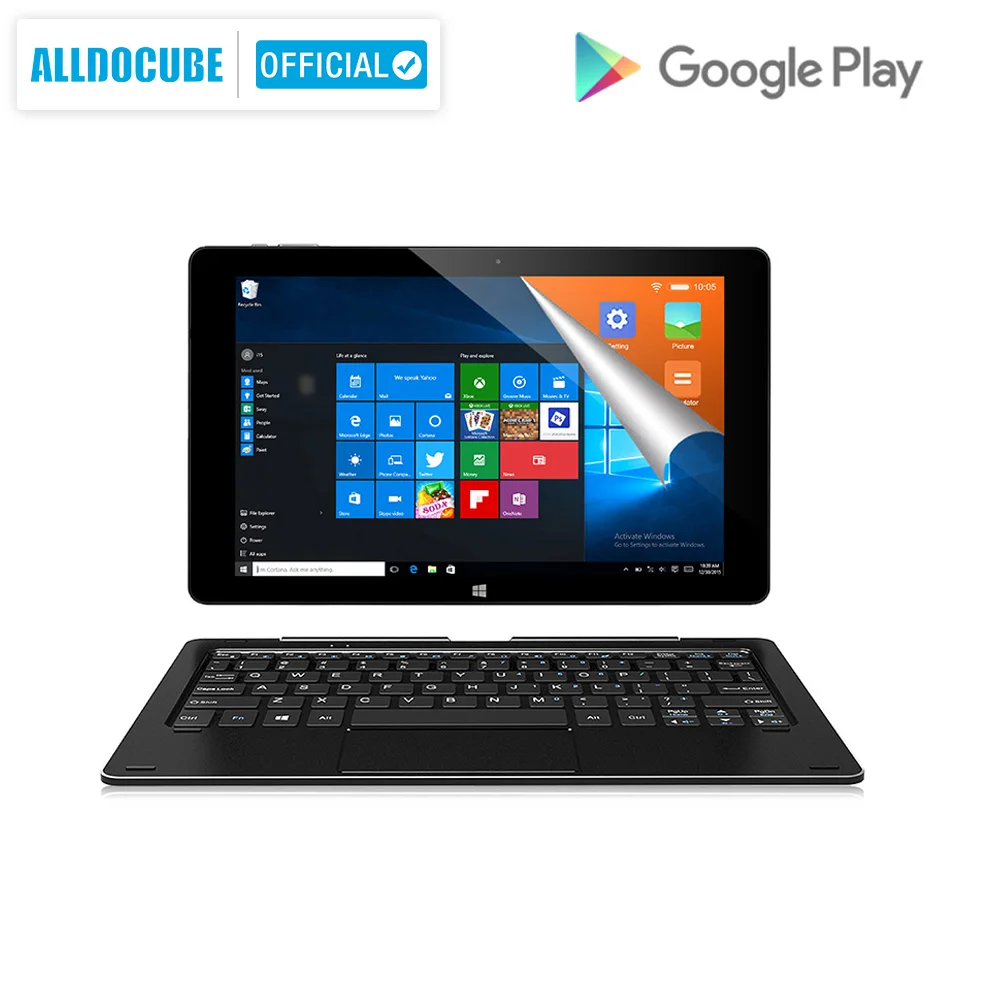 Цена ALLDOCUBE iwork10 Pro 10,1 дюймов Windows 10 + Android 1920 планшеты PC ips 1200 * Intel Atom 4 Гб ram 64 Гб rom планшет для обучения