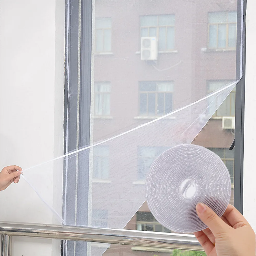 

1.3M*1.5M Self-adhesive Anti-mosquito Net Flyscreen Curtain Insect Fly Mosquito Bug Mesh Window Screen Home Supplies