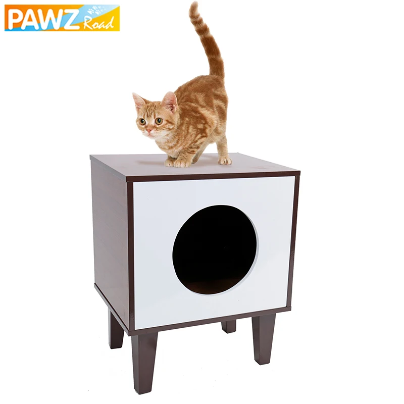 Cat Bed With Detachable Cushion Wood Climbing And Jumping Frame Pet