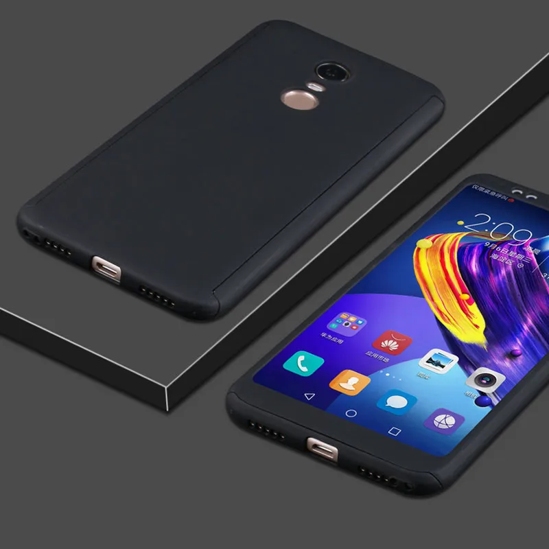 3-in-1 Plastic Case + Glass Protect Full Cover 360 for Xiaomi Redmi 5 Plus 5A Cover Redmi 6 Pro 6A S2 Case +Tempered Glass Gift