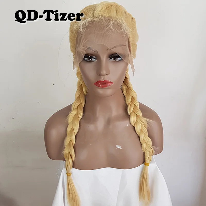 

QD-Tizer 613 Hair Color Straight Synthetic Lace Front Hair Wigs Natural Baby Hair For Women Soft Wig Free Shipping