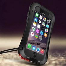 Мощный чехол Love Mei для Apple iphone 6/iphone 6 S 4," водонепроницаемый противоударный алюминиевый чехол+ закаленное стекло