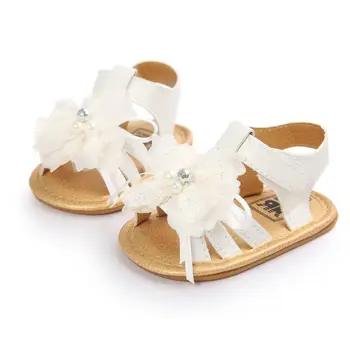 

New Fashions Shoes Summer Cool Baby Sandals Shoes Skidproof Toddlers Infant Baby Flower Shoes PU Leather Sandals