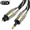 EMK Digital Toslink to Mini Toslink Cable 3.5mm SPDIF Optical Fiber Cable 3.5 to Optical Audio Cable Adapter for Macbook 5m 10m ► Photo 1/6