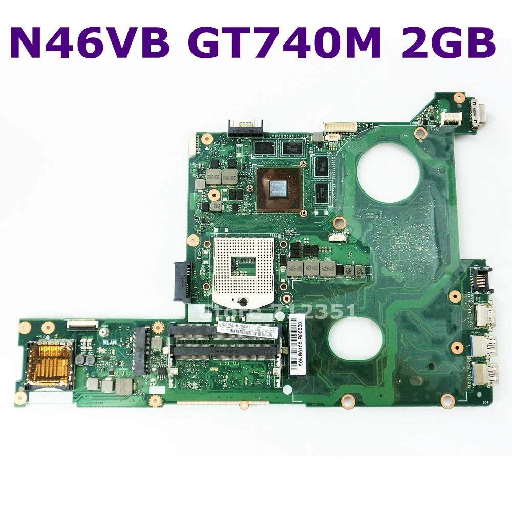 N46VB SLJ8E HM76 GT740M 2 GB ل ASUS N46VB N46VZ اللوحة المحمول REV 2.3 DDR3 60NB0100-MB2 اختبار بالكامل